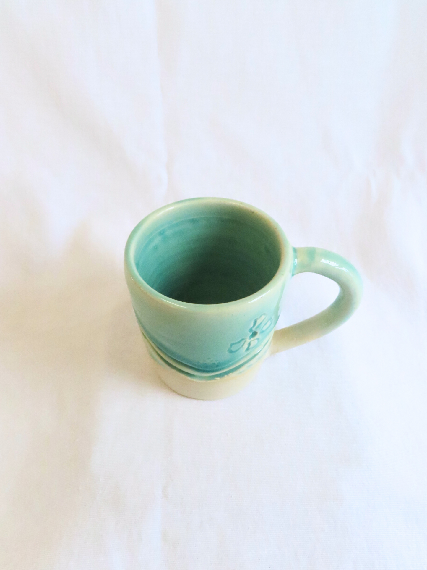 Carved Mug in Seafoam